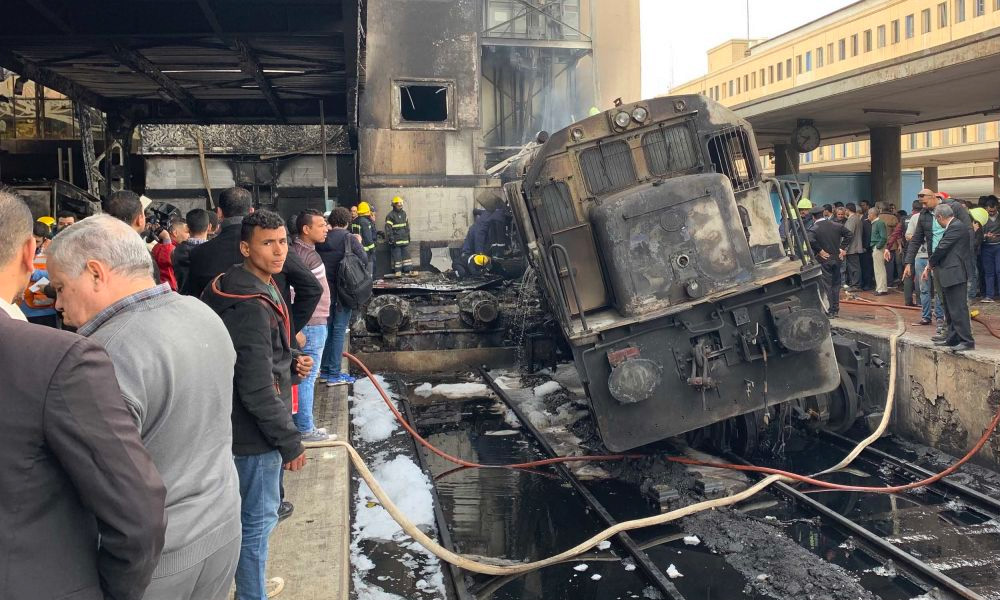 At least 20 killed in crash at Cairo's central train station
