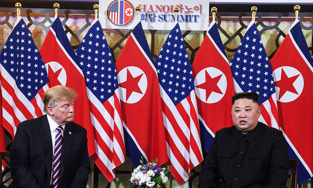 Trump in ‘no rush’ for deal with Kim on second day of summit