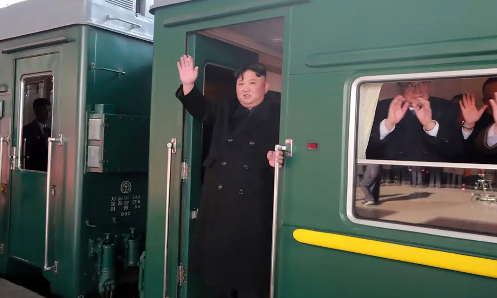 Kim leaves by train for summit with Trump in Hanoi