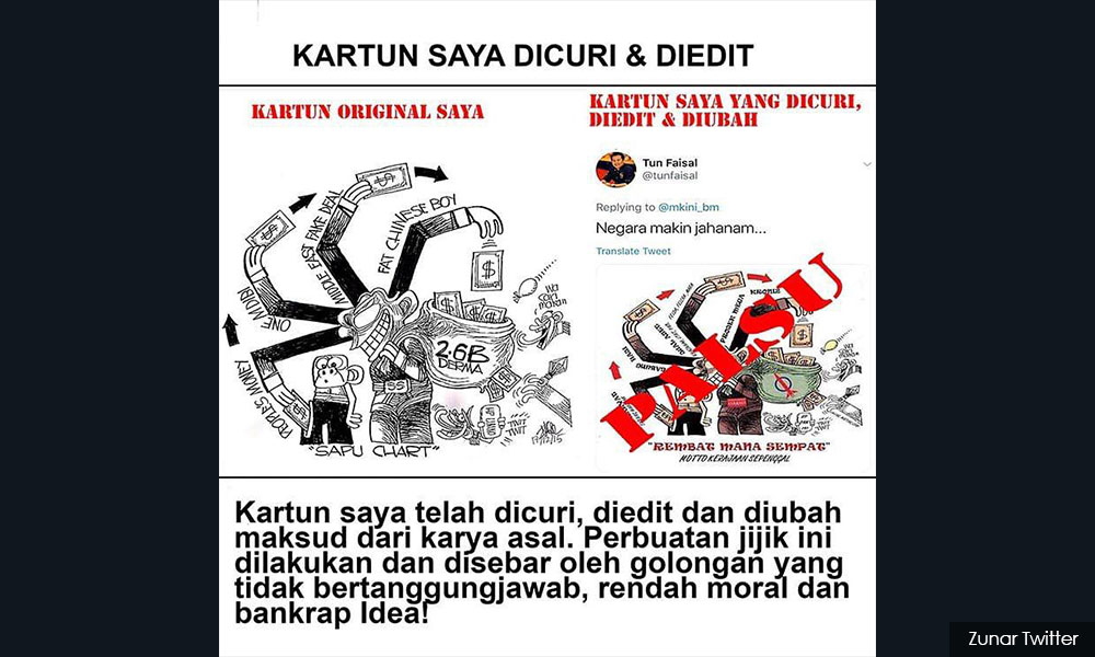 Zunar beri keterangan di SKMM isu karya diciplak, diubah