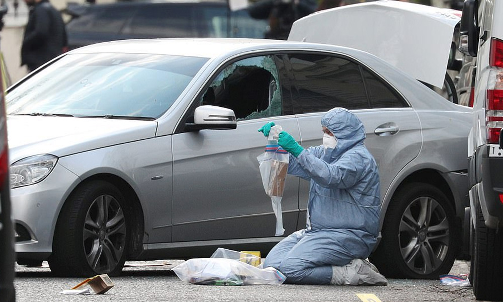 Police open fire as vehicle rams Ukraine embassy car in London