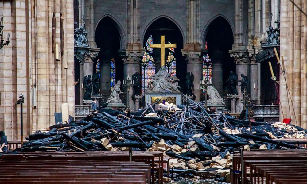 French President Macron hopes to rebuild Notre-Dame in five years