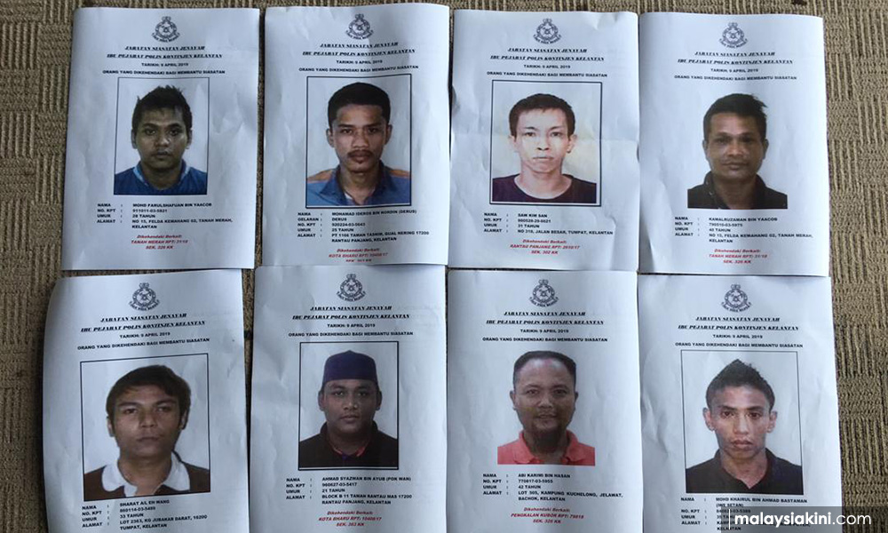 Polis buru 8 individu paling dikehendaki
