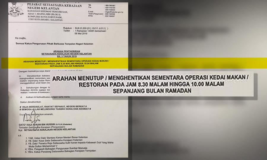 Malaysiakini K Tan Orders Eateries To Close Temporarily At Night For Ramadan