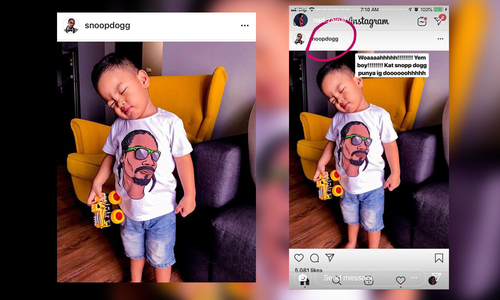 Keletah anak Nad Zainal tarik perhatian Snoop Dogg