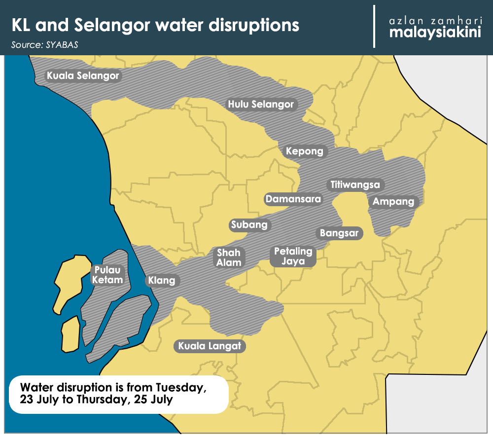 Malaysiakini Seven Districts In Klang Valley To Face Up To Three Day Water Disruption