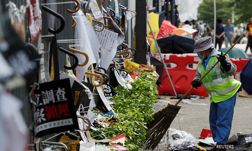 Calm returns to Hong Kong after violent protests