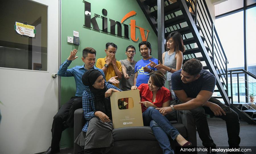Malaysiakini Kinitv Hits A Million Subscribers Gets Youtube S Golden Play Button Award