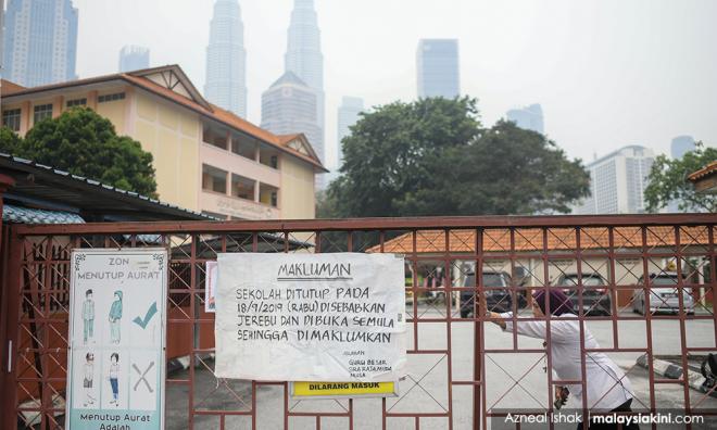 senarai sekolah tutup jerebu 2019