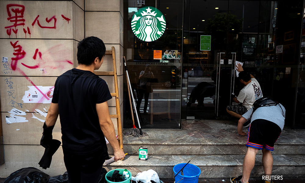 Hong Kong protesters target mainland and pro-Beijing businesses