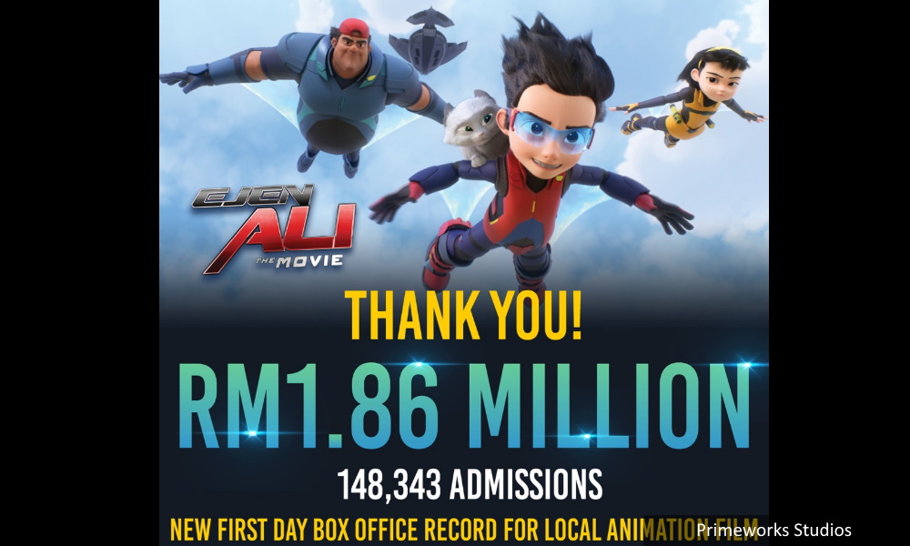 Hari pertama Ejen Ali The Movie kutip lebih RM1.8 juta