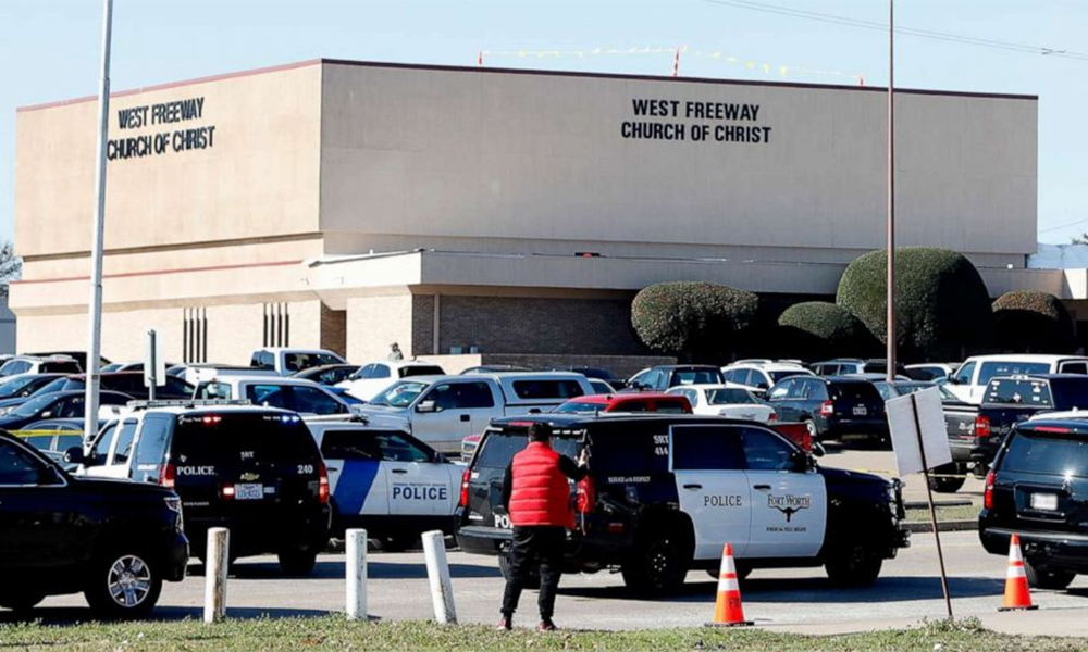Shooter in Texas church attack killed by armed parishioners
