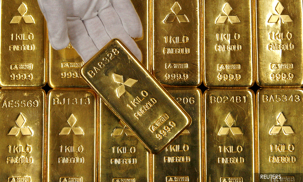 Harga emas terendah dalam empat minggu