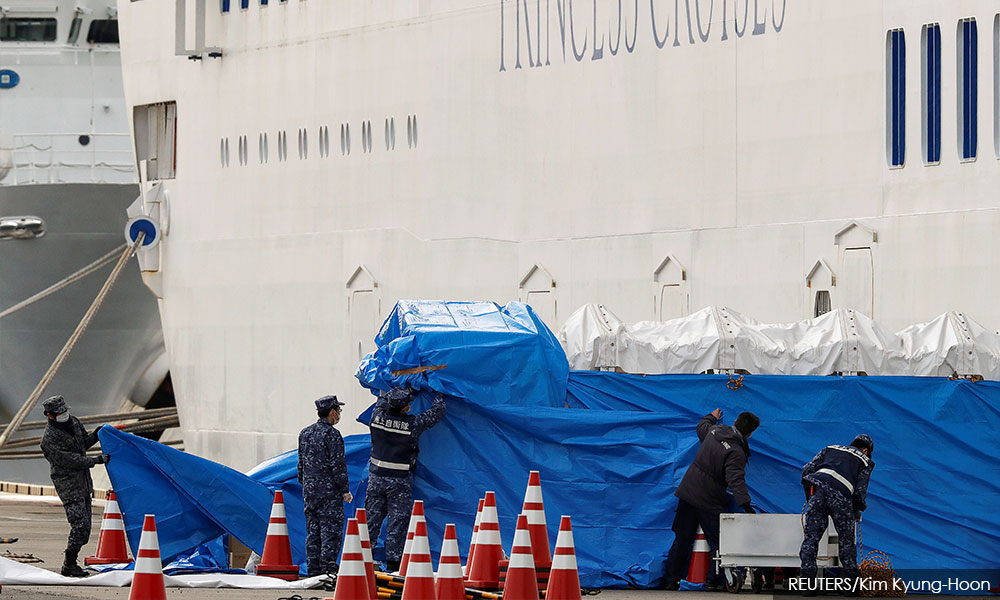 Another 41 on cruise ship off Japan test positive for coronavirus