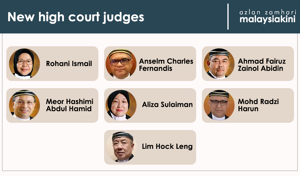 Malaysiakini Seven Judicial Commissioners Confirmed As High Court Judges