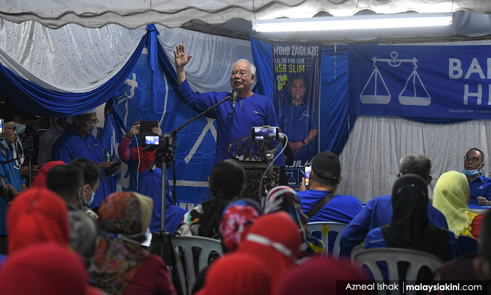 Najib barred from campaigning in GE15 - Vimarsana News