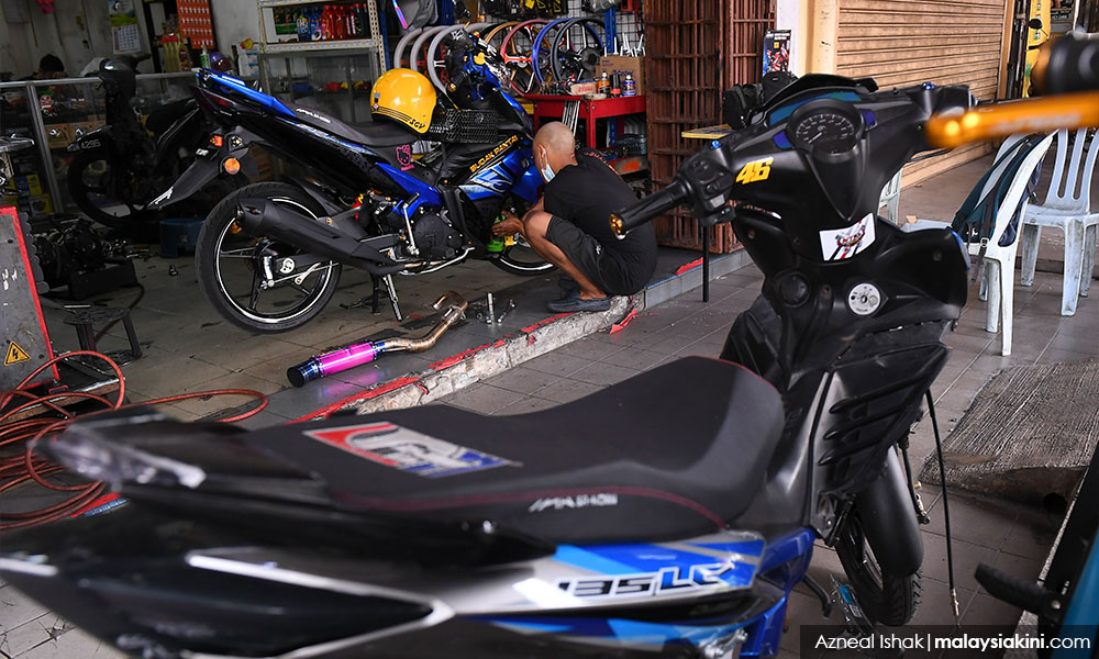 Aksesori brek motor berunsur lucah bukan buatan tempatan - peniaga